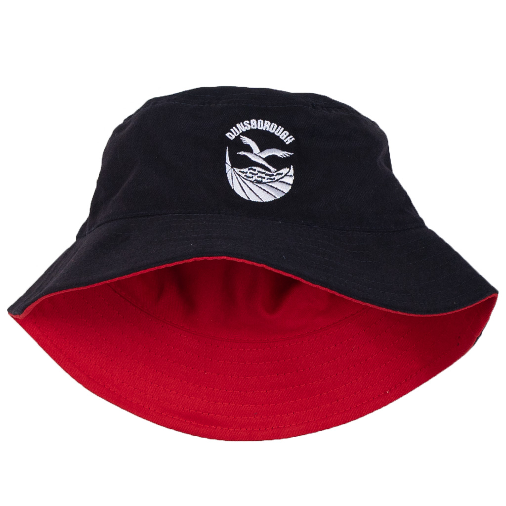 Reversible Bucket Hat Red Nell Gray