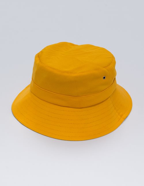 gold bucket hat