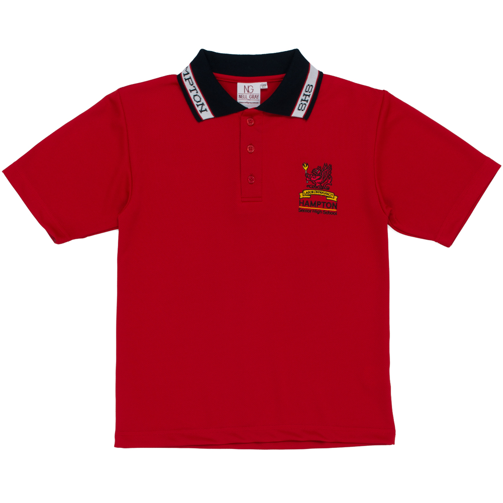 PE Polo - Red - Nell Gray